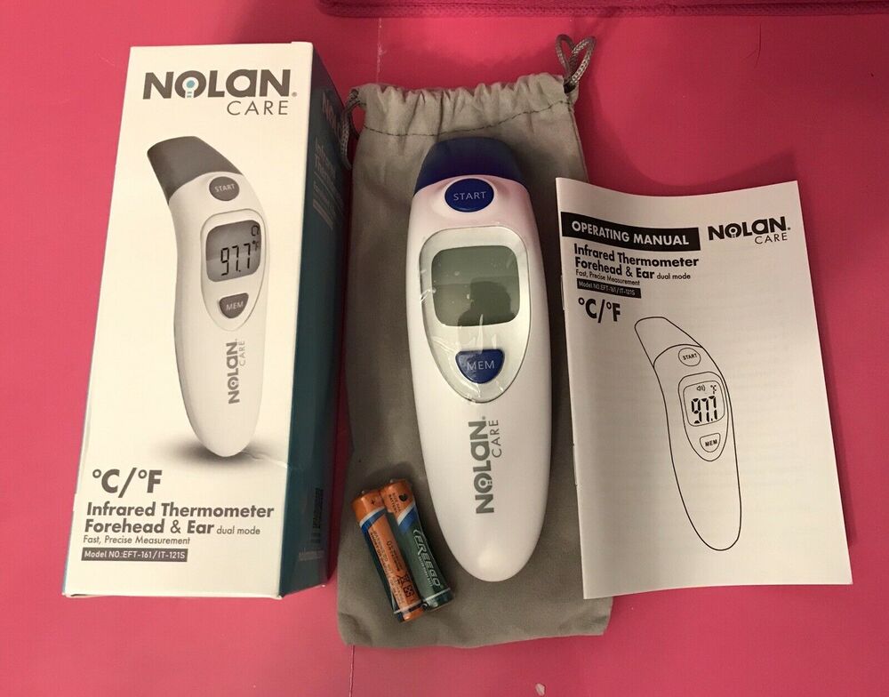 Nolan Care Non-Contact Baby Adult Digital Infrared Forehead Ear Thermometer NEW!